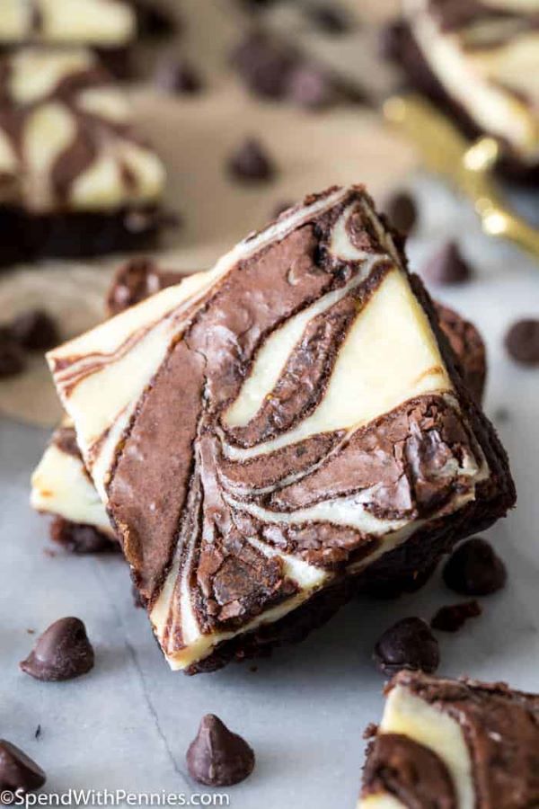 Cheesecake Swirled Ghirardelli Brownies