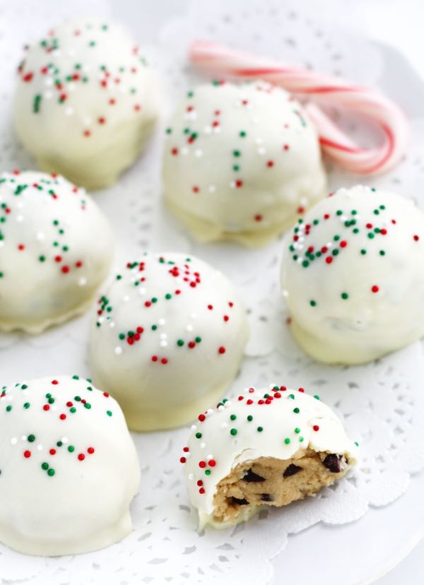 Chocolate Chip Cookie Dough Truffles (Green)