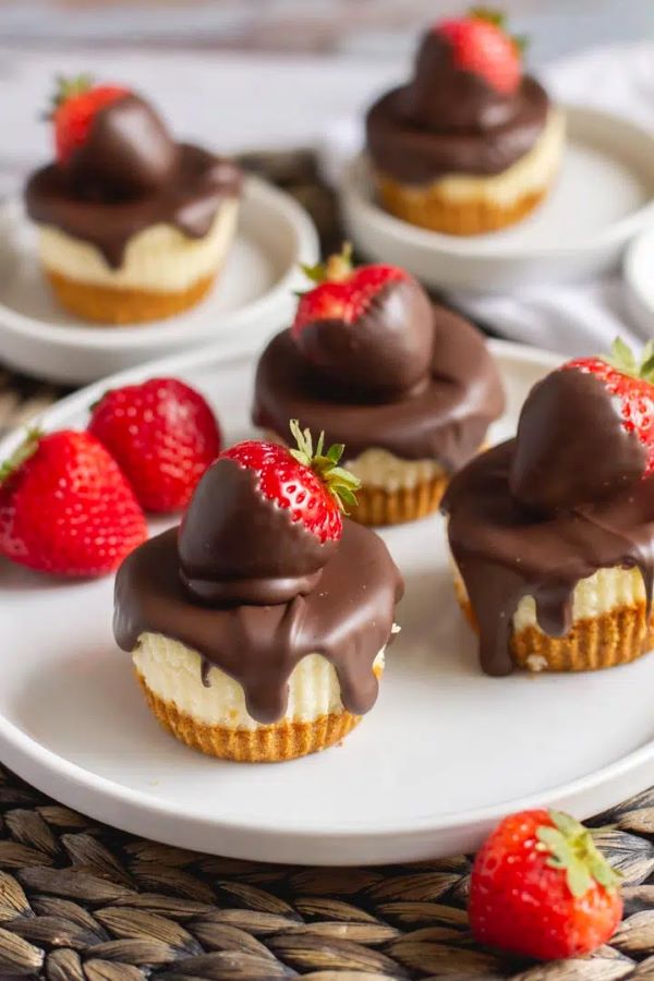 Chocolate Strawberry Cheesecakes