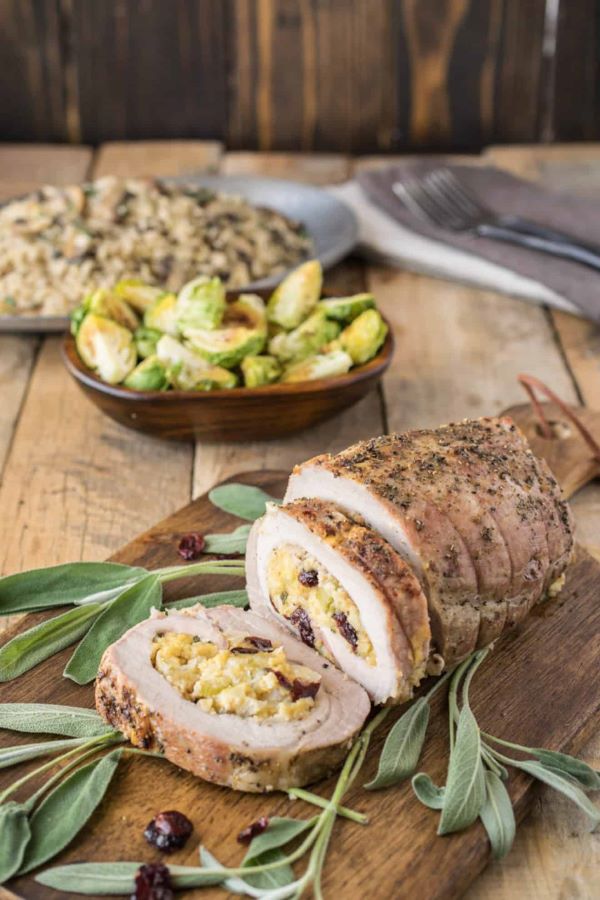 Cornbread Dressing Stuffed Pork Loin