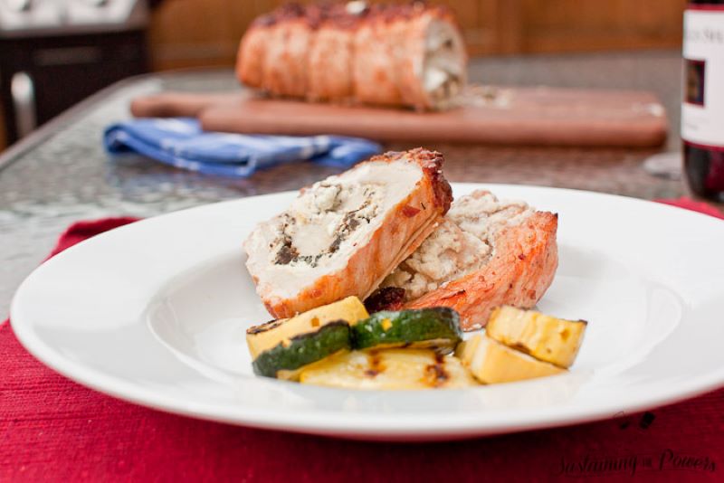 Fig and Goat Cheese Stuffed Pork Loin