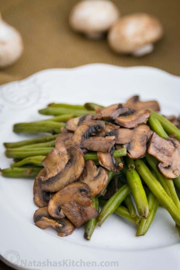 Green Beans & Mushrooms with Soy Dressing