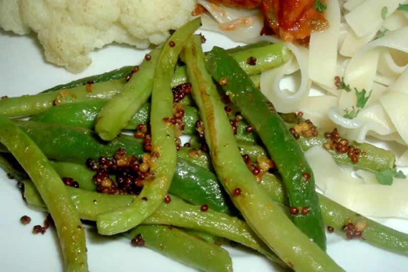 Green Beans with Wholegrain Mustard