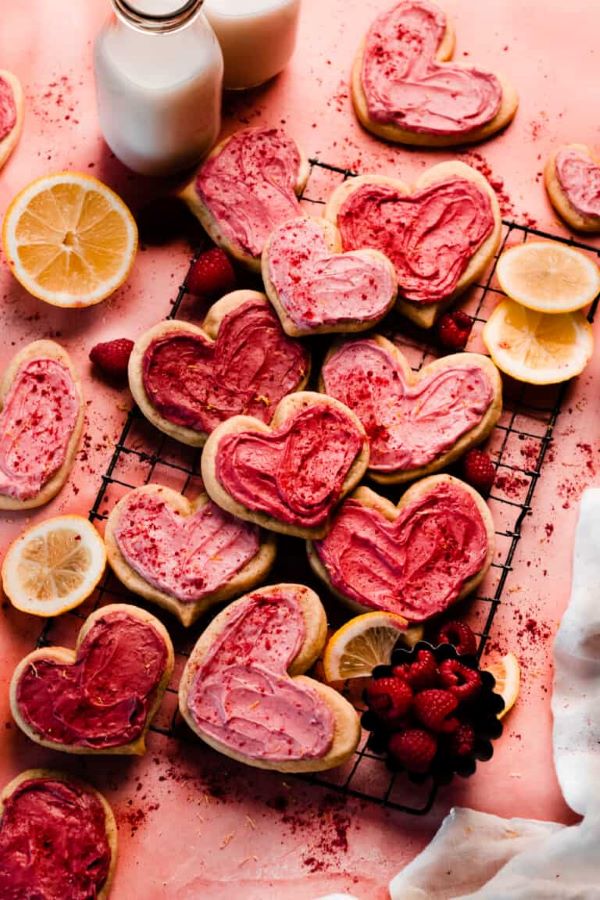 Heart Cookies with Cream Cheese Frosting