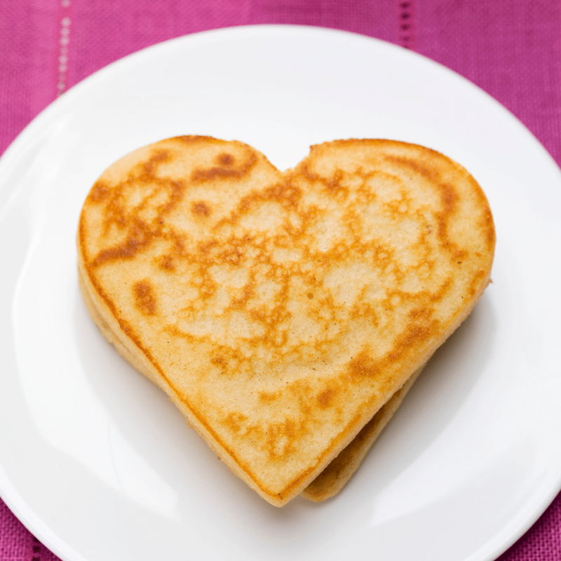 Heart Shaped Pancakes