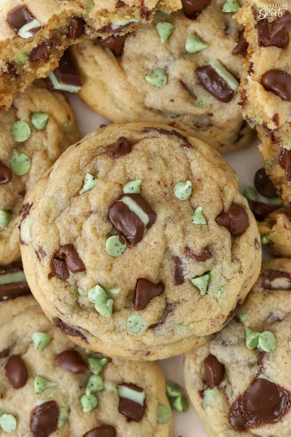 Mint Chocolate Chip Cookies