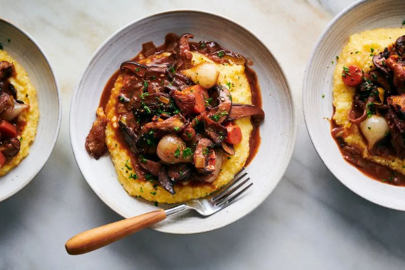 Mushroom Bourguignon