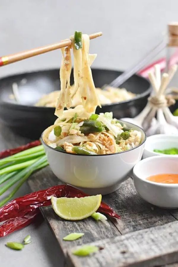 Noodles with Turkey, Green Beans & Hoisin