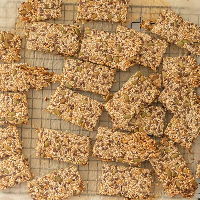 Parmesan Seeded Crackers