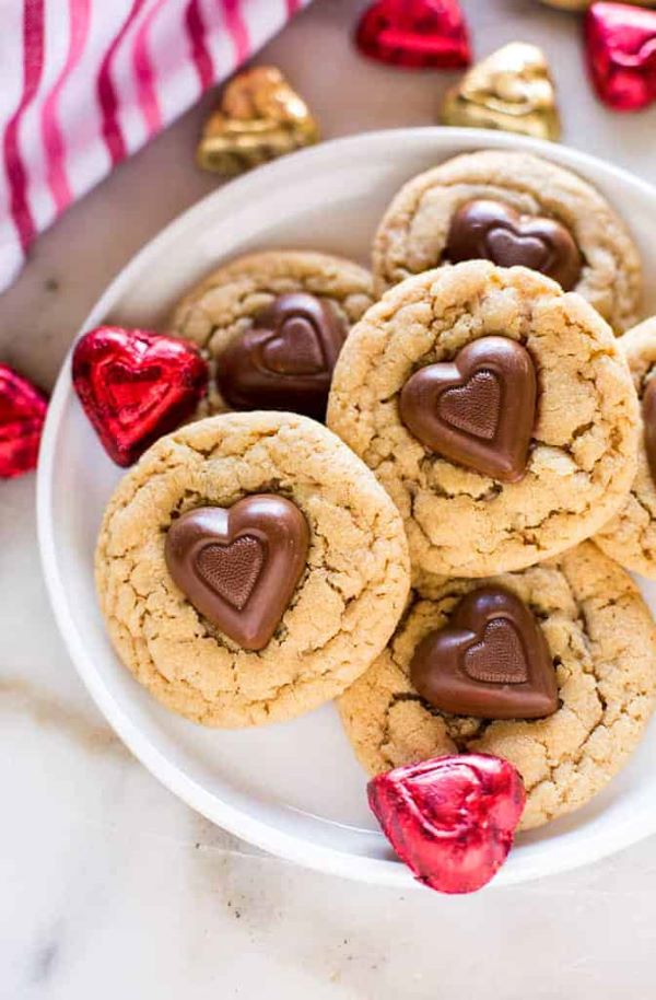 Peanut Butter Heart Cookies