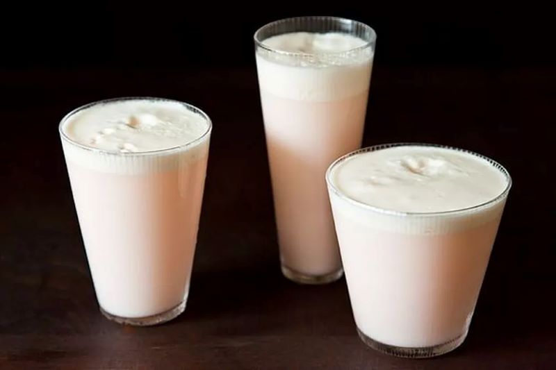 Rhubarb and Rose Gin Fizz