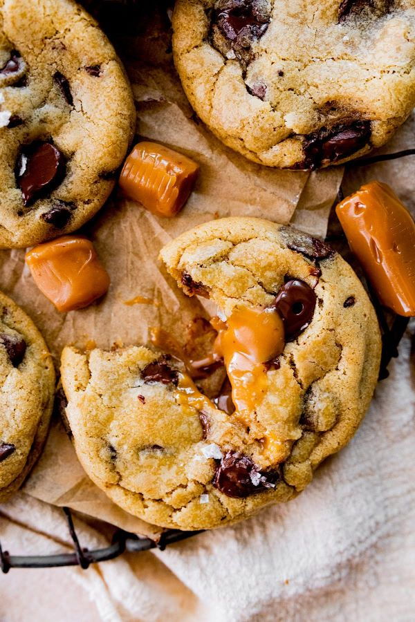 Salted Caramel Chocolate Chip Cookies