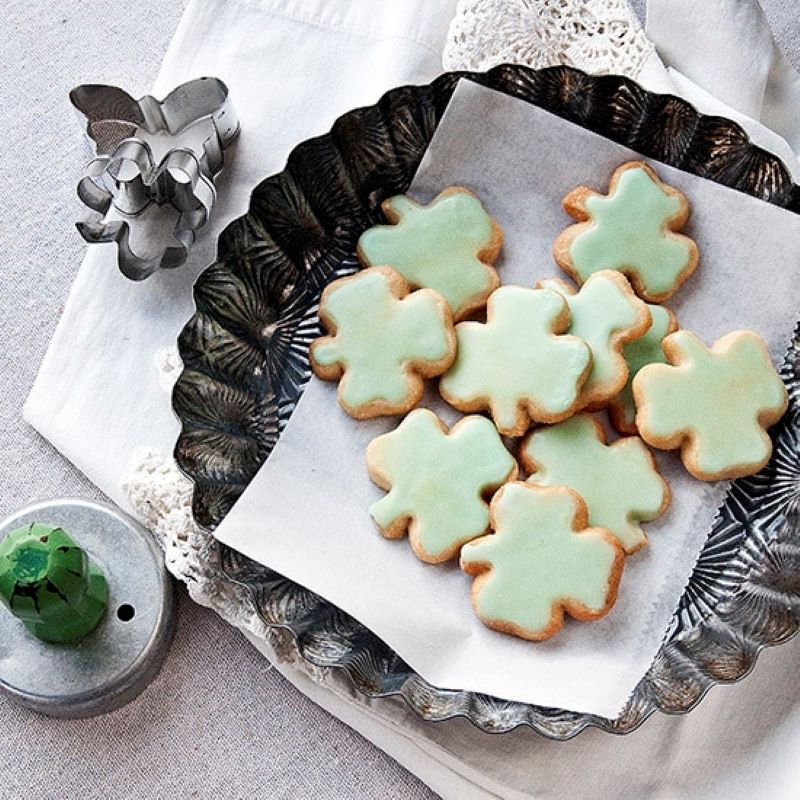 Shamrock Shortbread Cookies