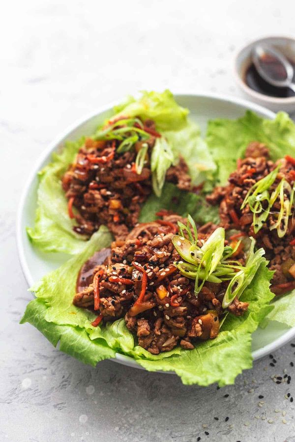 Sticky Pork Lettuce Wraps