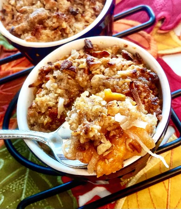 Sweet Potato Casserole with Coconut Topping