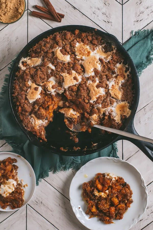 Sweet Potato Casserole with Gingersnap Crust