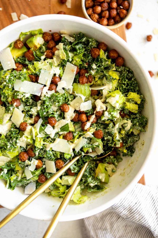 Vegan Kale Caesar Salad