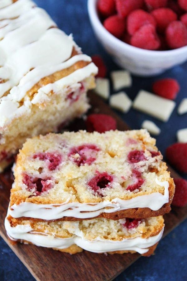 White Chocolate Raspberry Loaf Cake