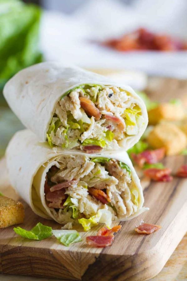 Chicken Caesar Wraps