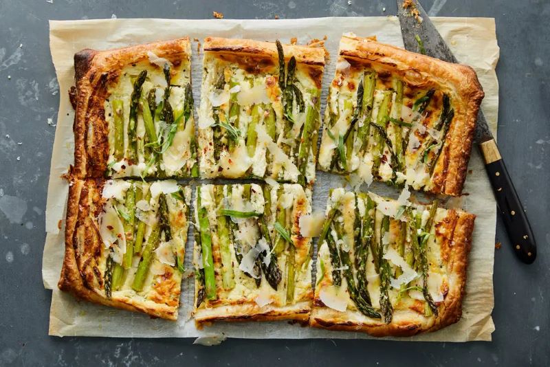 Asparagus Tart with Goat Cheese