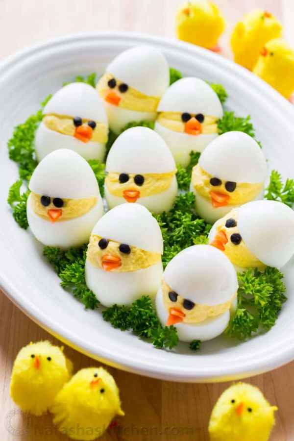 Easter Chick Deviled Eggs