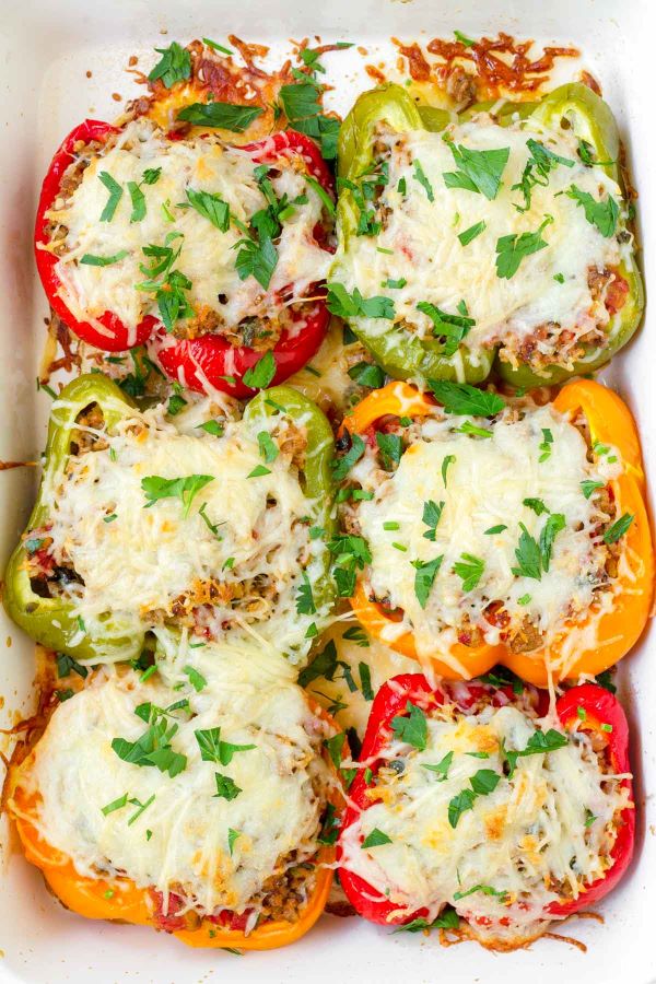 Ground Turkey Stuffed Peppers