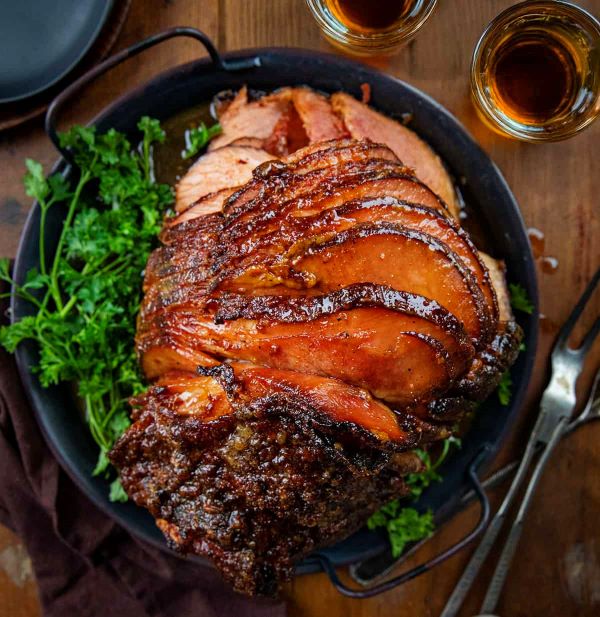 Maple Bourbon Glazed Ham