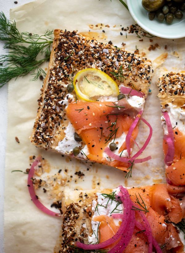 Smoked Salmon Puff Pastry Tart