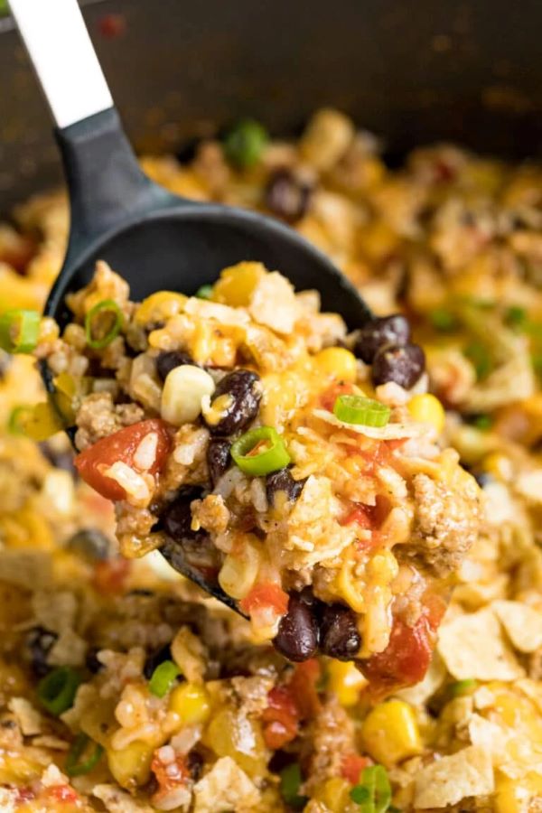 Southwest Rice and Ground Turkey Skillet