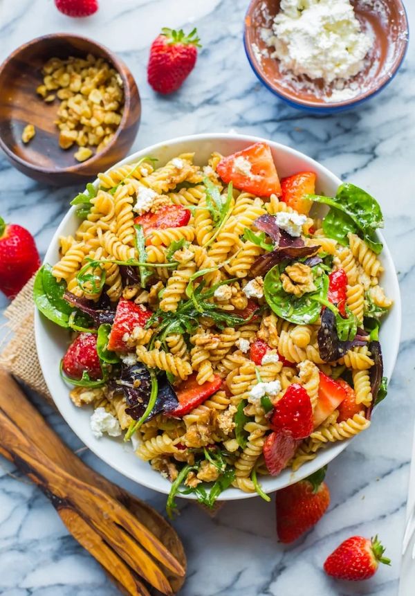 Strawberry Balsamic Pasta Salad