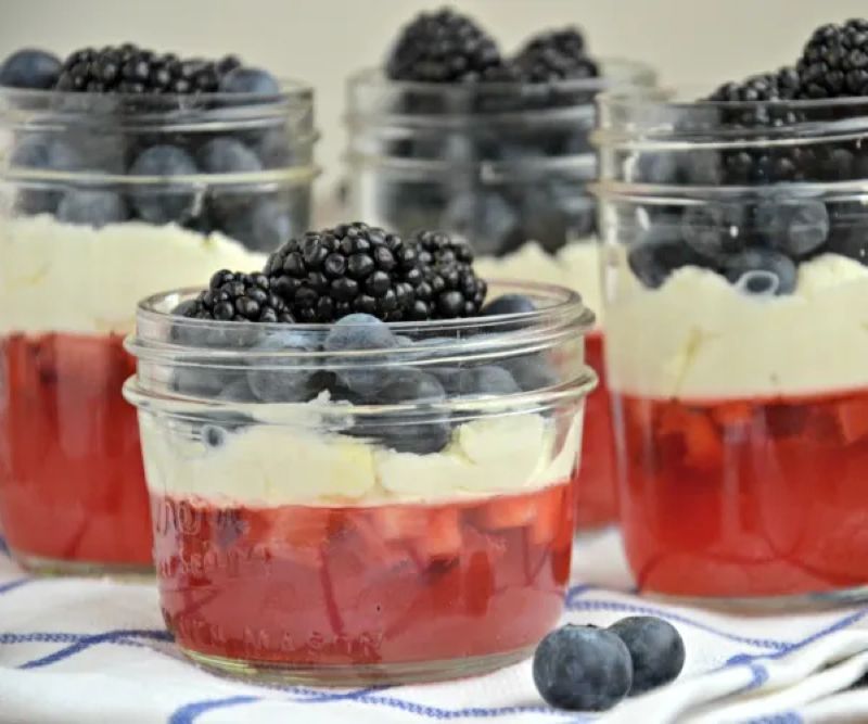 4th of July Jello Parfaits