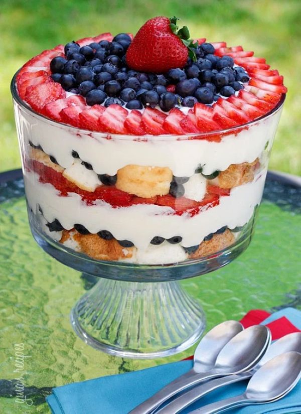 Red, White, and Blue Trifle