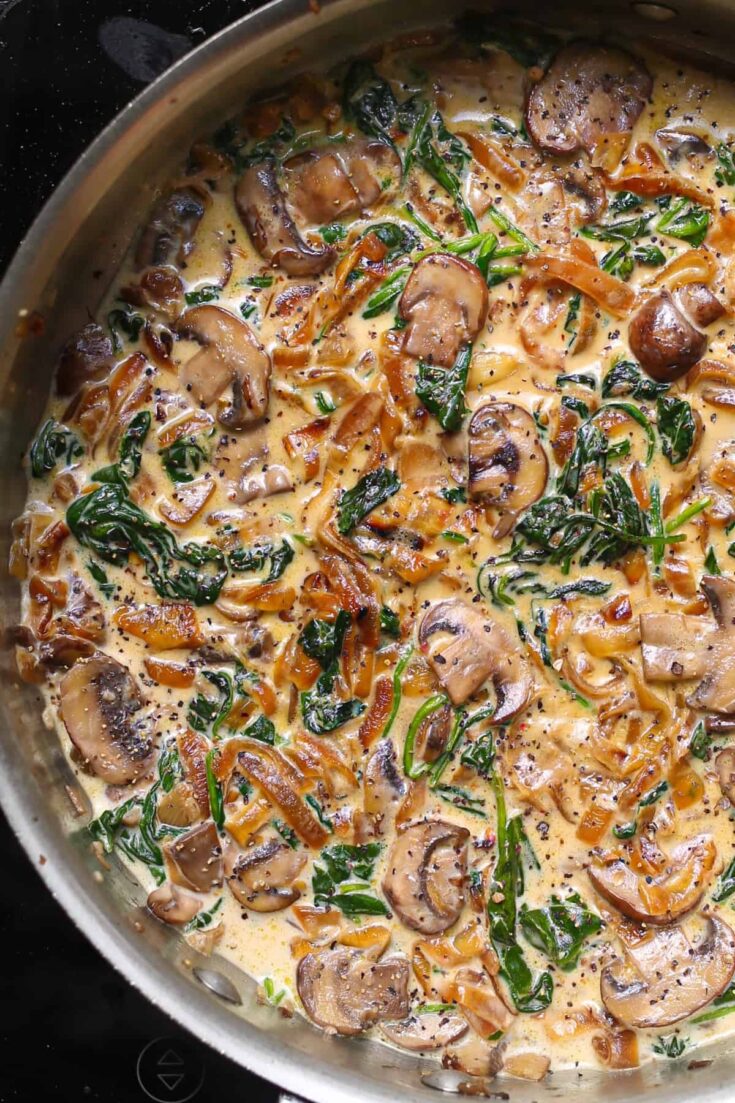 Sautéed Spinach and Mushrooms Recipe (1)