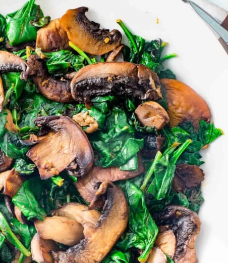 Sautéed Spinach and Mushrooms Recipe (4)
