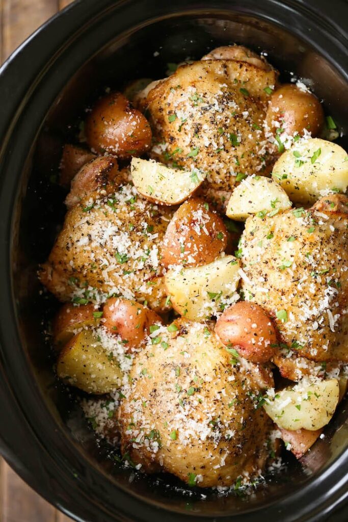 Slow Cooker Honey Garlic Chicken and Potatoes
