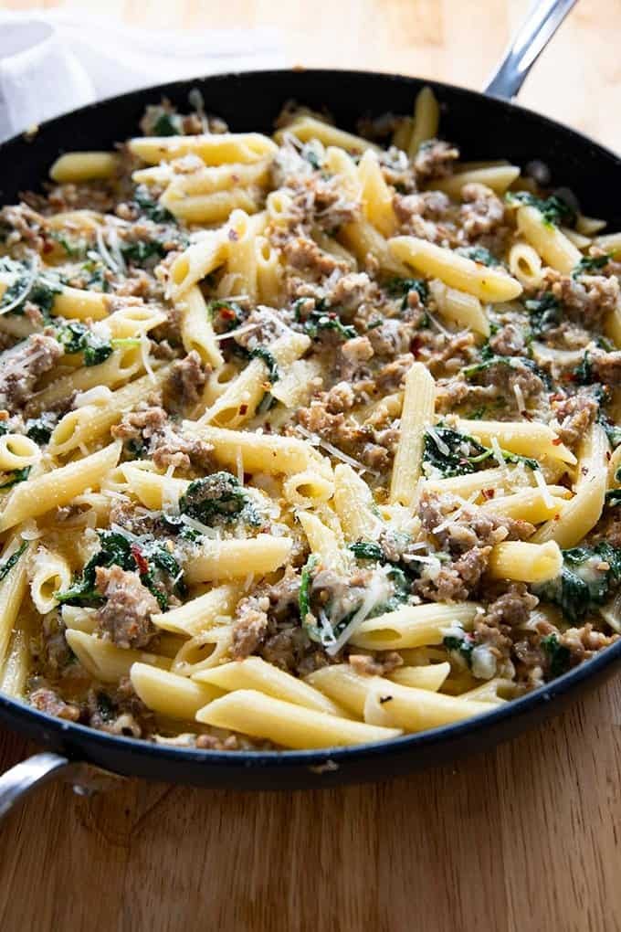 Spicy Italian Sausage Pasta (1)