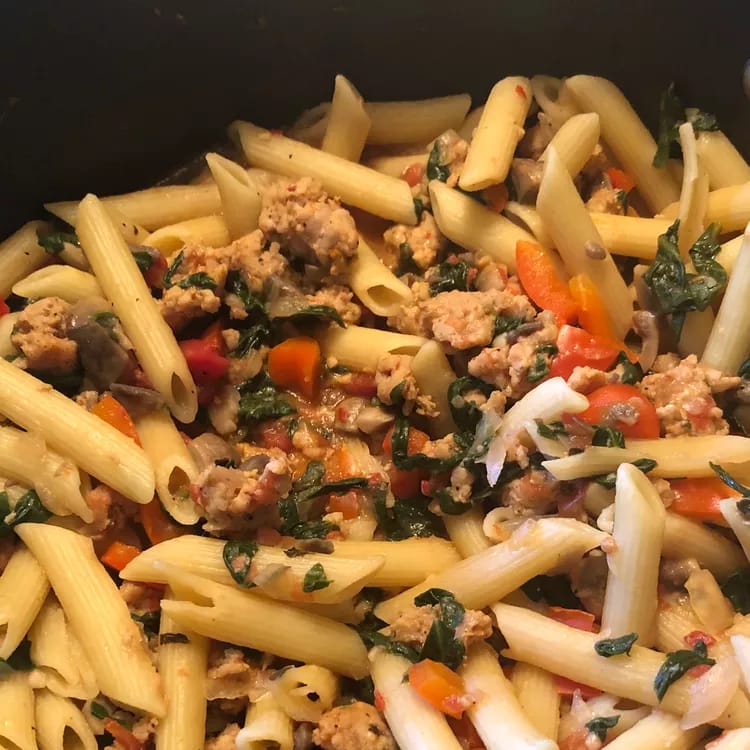 Spicy Italian Sausage Pasta (4)