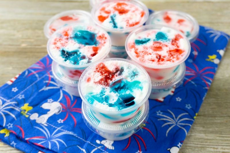 Stained Glass 4th of July Jello Shots
