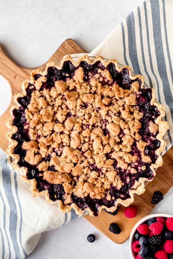 Triple Berry Rose Pie