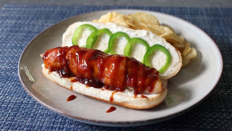 Bacon Wrapped Chicken Dogs