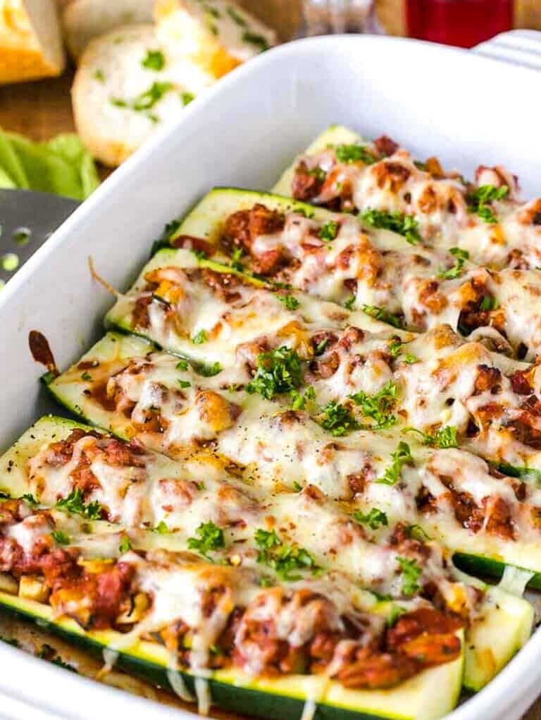 Beef Stuffed Zucchini Boats Recipe (4)
