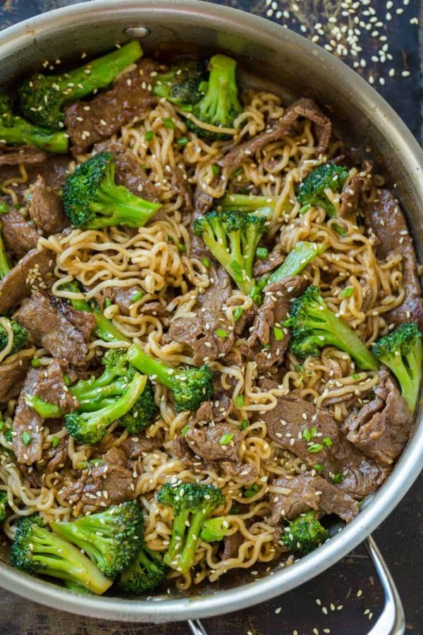 Beef and Broccoli Ramen Stir Fry