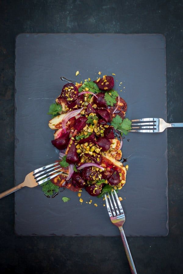 Beetroot & Halloumi Salad With Pomegranate & Dill