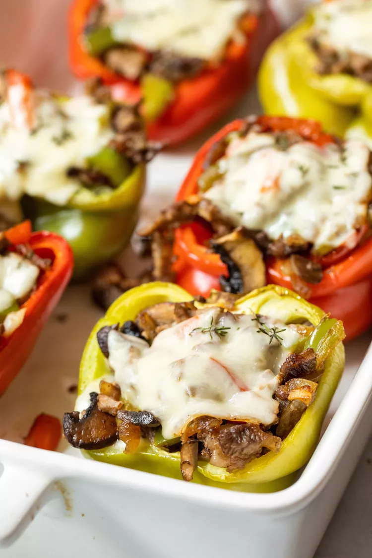 Cheese Steak Stuffed Peppers