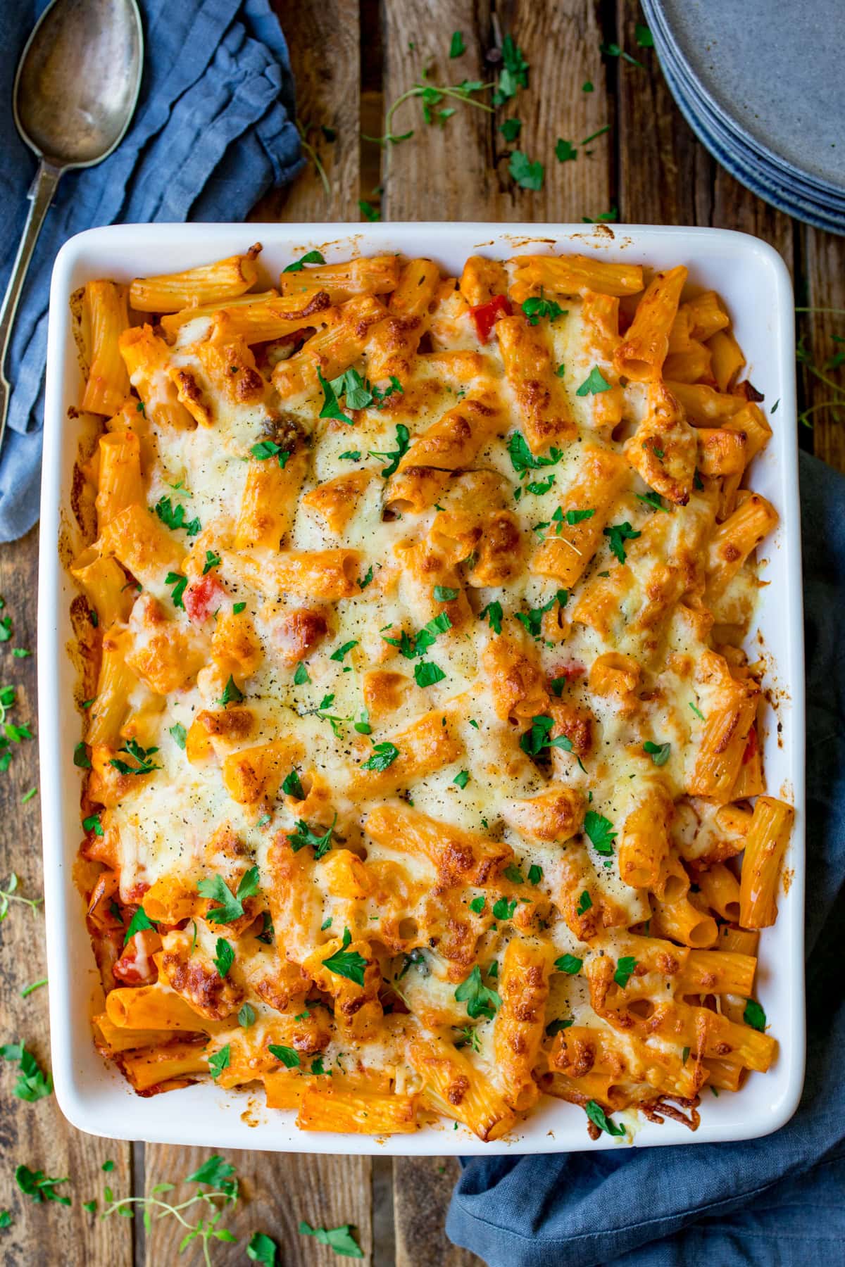 Cheesy Chicken Pasta Bake