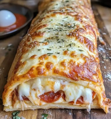 Cheesy Pepperoni Stromboli (1)