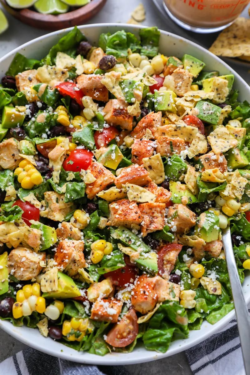 Chopped Salad with Chicken & Creamy Chipotle Dressing