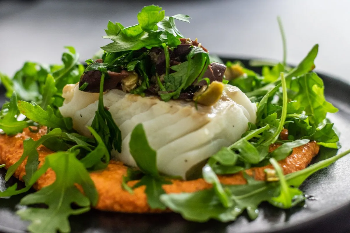 Cod with Romesco Sauce