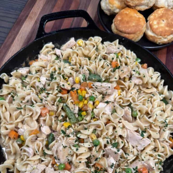 Creamy Chicken Pot Pie Noodles Recipe (1)