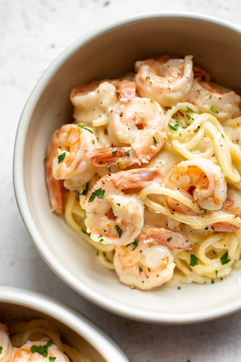 Creamy Lemon Pasta with Shrimp